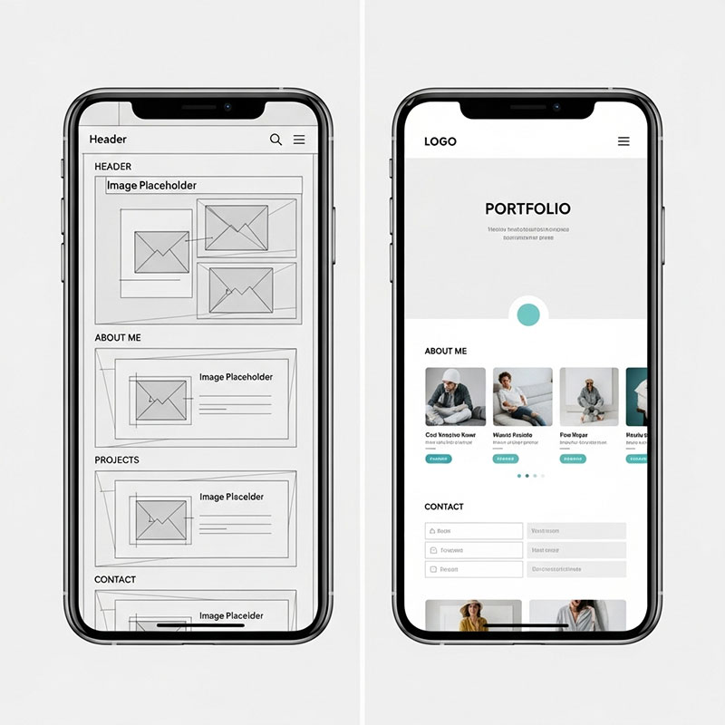 Clean and minimal SEO portfolio design optimized for mobile navigation and user experience.